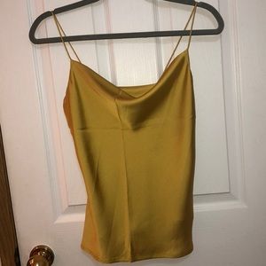 Yellow cowl neck cami